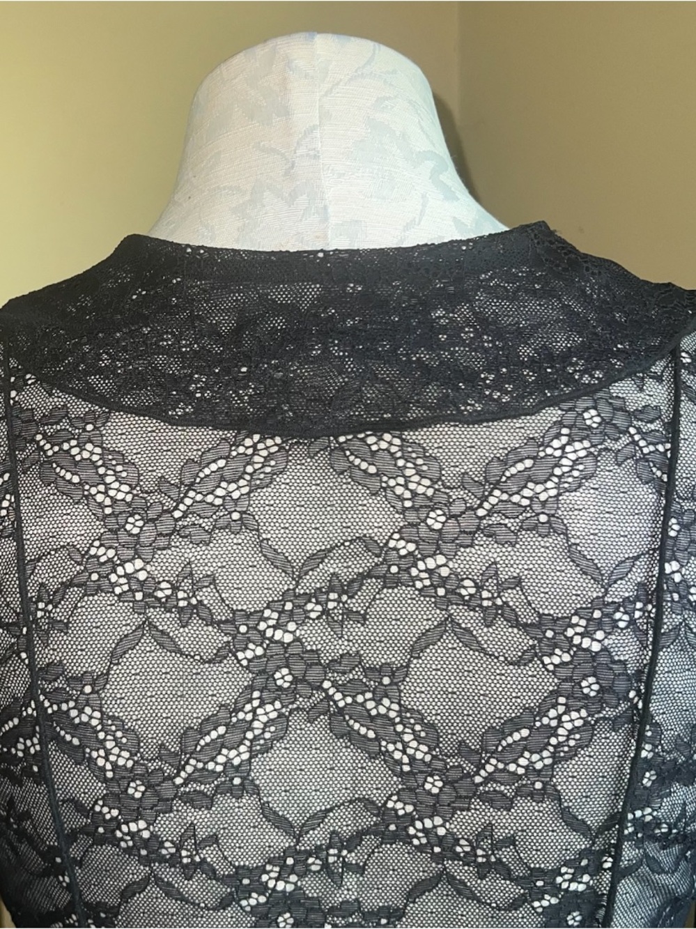 Urban Outfitters Moonlit Sheer Black Lace Flyaway Top - Size Medium - Picture 10 of 14